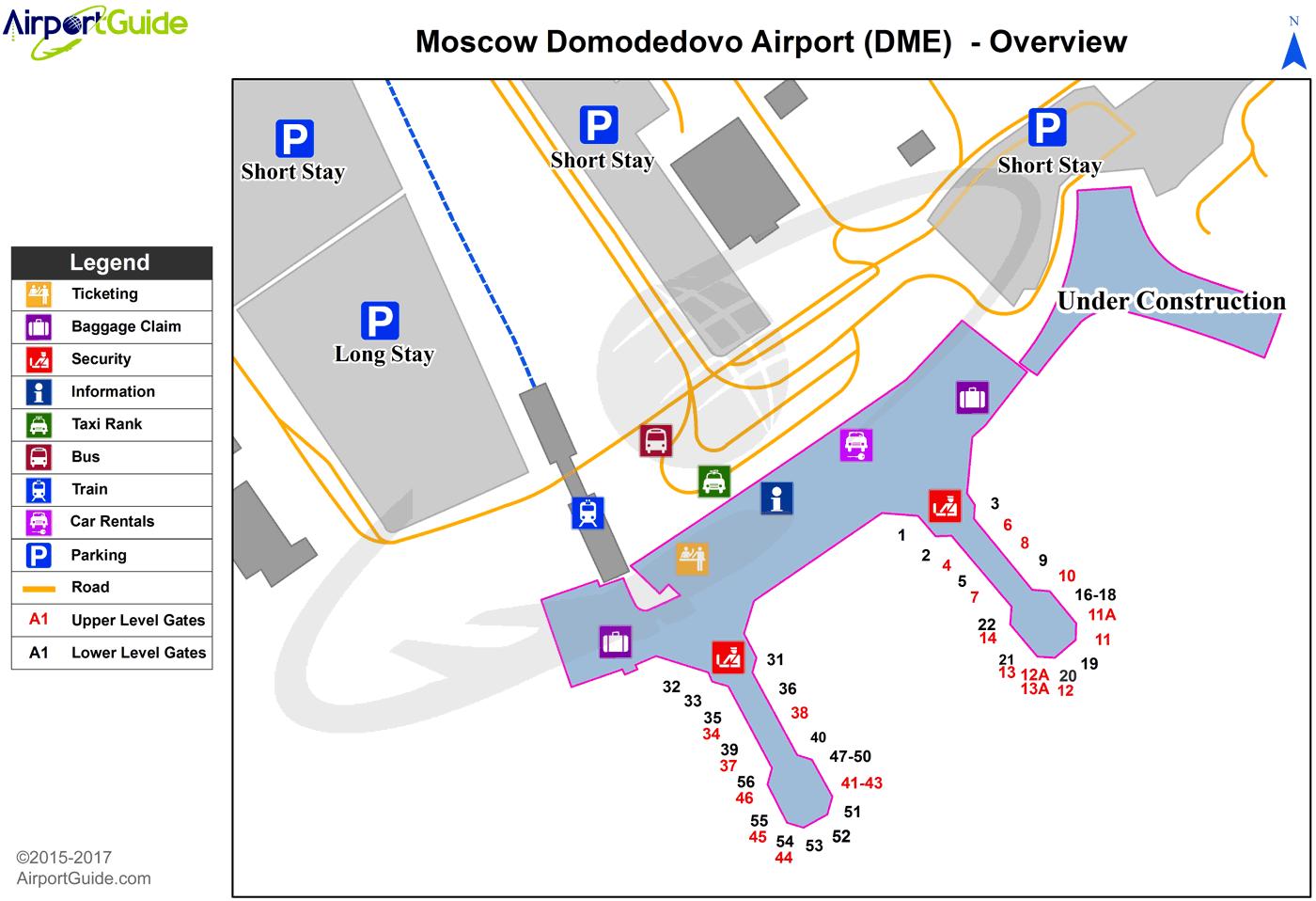 DME-airport kartta - Kartta DME lentoasema (Venäjä)