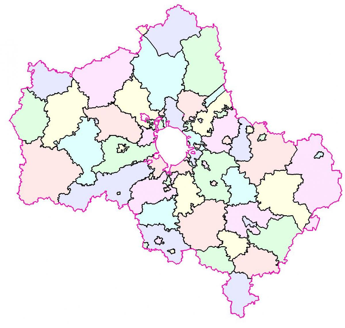 Moskva-alueen kartta