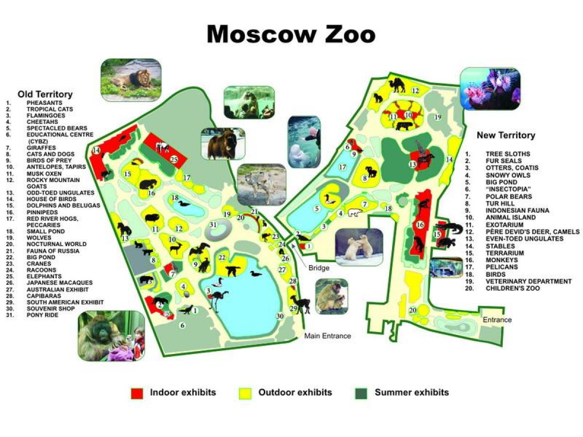 kartta Moskovan eläintarha