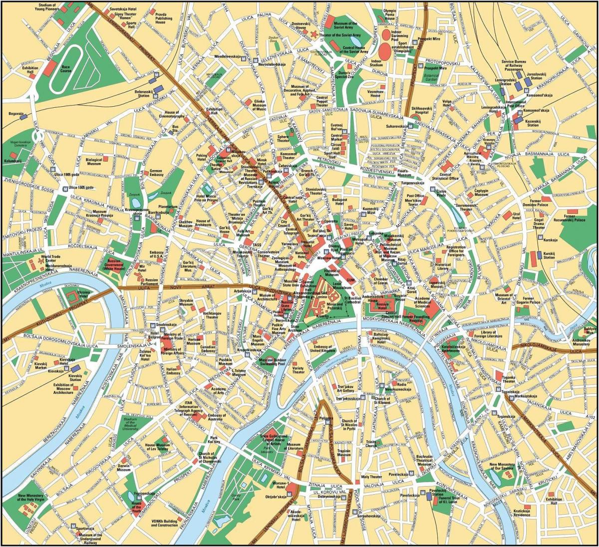 kartta Moskovan vuonna englanti
