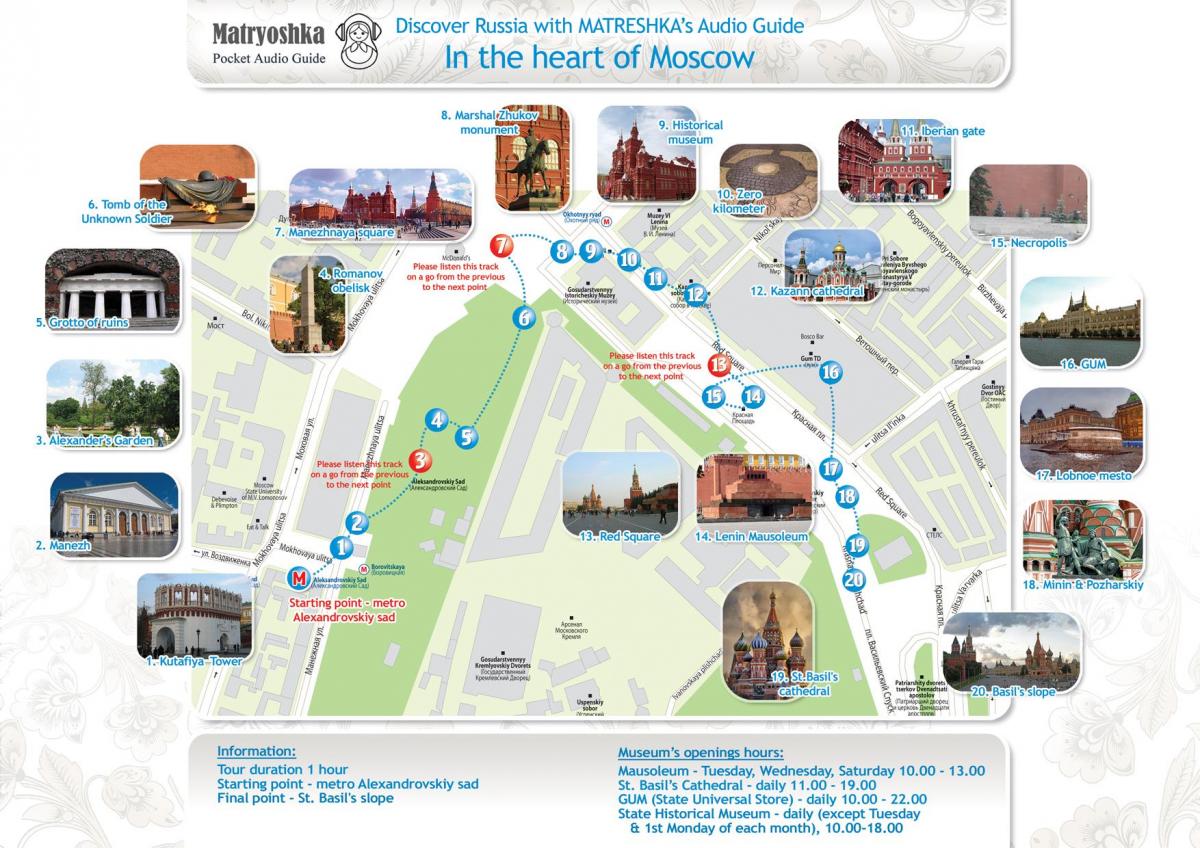 Moskovan matka kartta