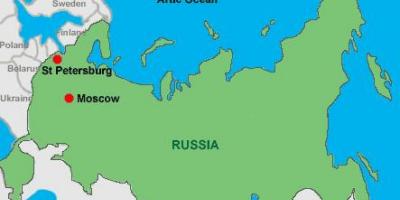 Moskovan ja Pietarin kartta