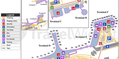 Sheremetyevo kartta terminaalit